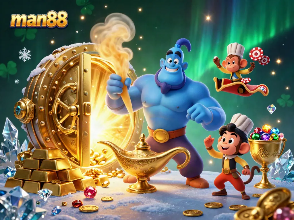 Play thrilling games and win big with man88, featuring exciting casino elements and vibrant 3D characters.