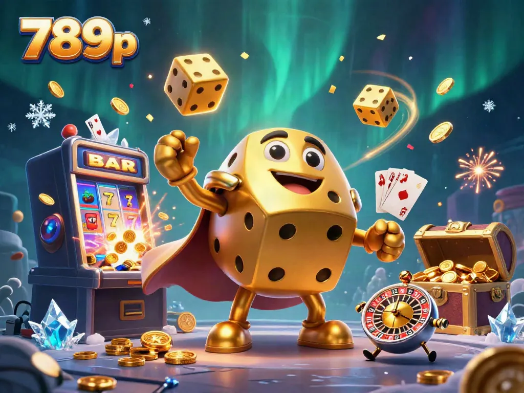 Experience thrilling gameplay at 789p with vivid golden characters and a jackpot explosion in a dynamic casino scene.