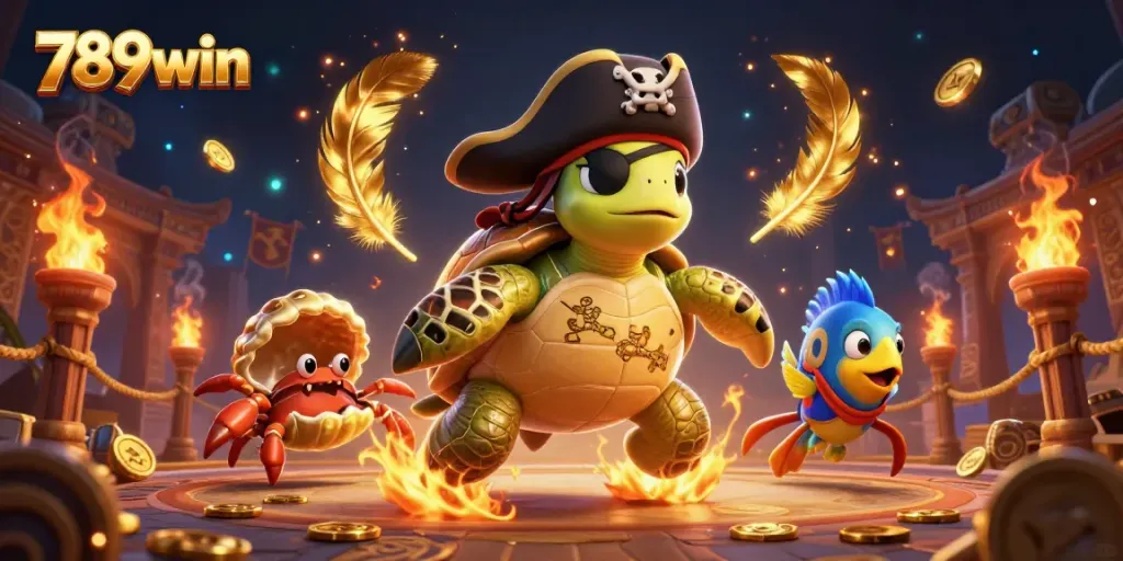 Experience adventure and excitement with 789win's immersive treasure hunt and gaming scene filled with vibrant characters.