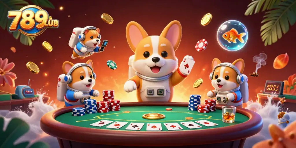 Entertain yourself playing 789CLUB in a vibrant casino scene with exciting characters.