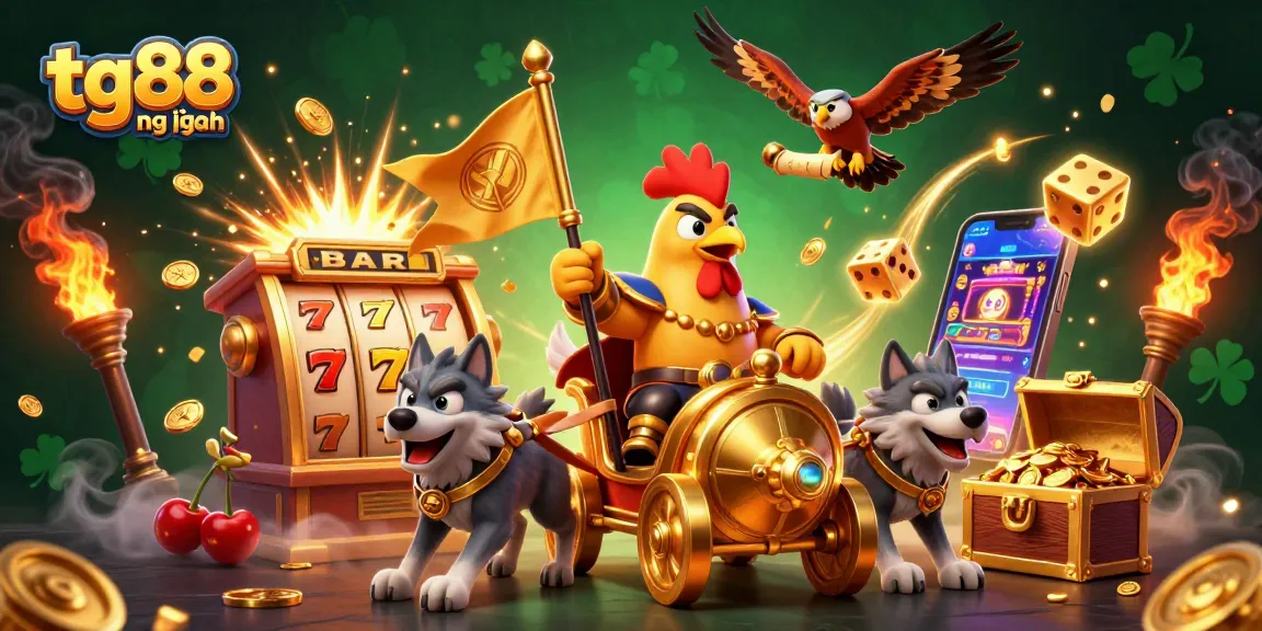 Experience tg88 đăng nhập with an exciting jackpot explosion and colorful casino elements in a vibrant scene.