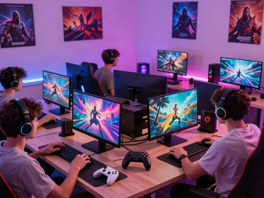 Engaging scene of players in the hit club gaming community enjoying online games in a vibrant environment.