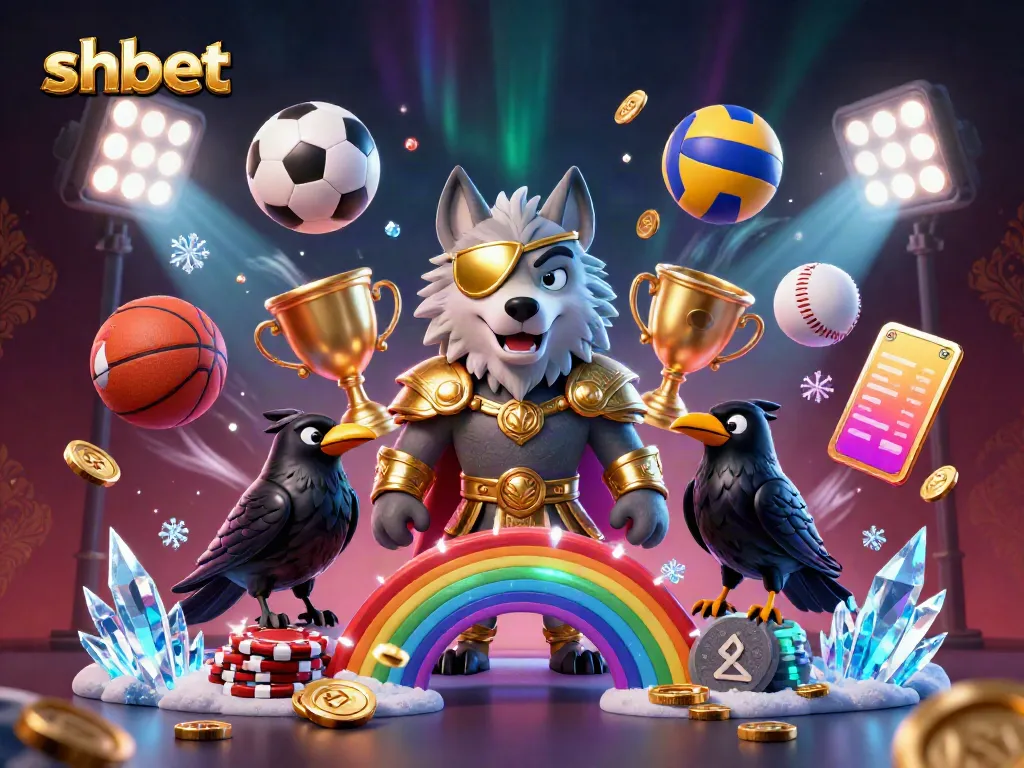 Experience the thrilling world of shbet with a detailed 3D depiction of casino and sports betting.
