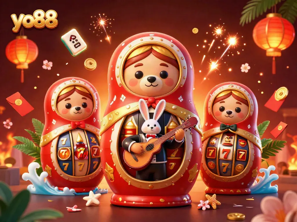 Spin and win with yo88 casino, featuring vibrant 3D characters and rich game elements.