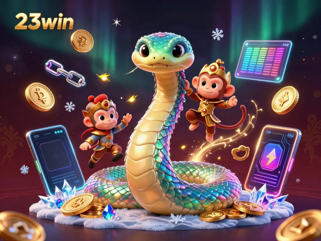 Experience thrilling gaming at 23win with colorful characters and vibrant casino elements.