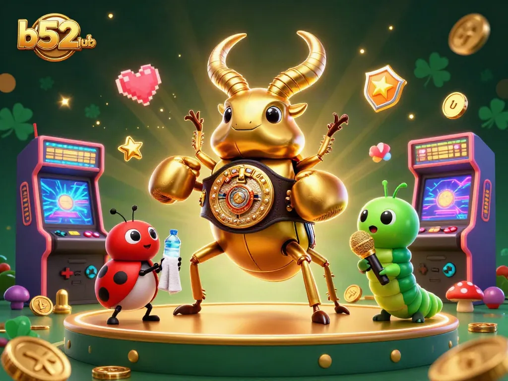 Engage in the b52club gaming experience with vivid 3D characters and arcade elements.