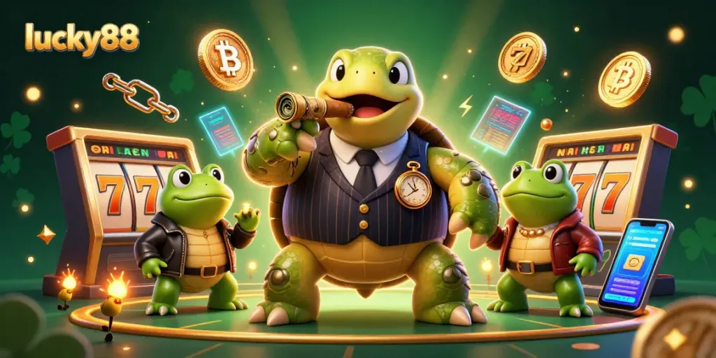 Spin to win big with lucky88 in this vibrant, engaging casino scene filled with excitement.