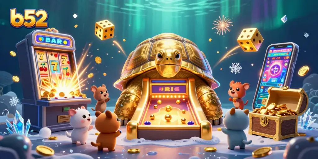 Engage with b52 gaming excitement surrounded by vibrant slot machines and dynamic casino fun.