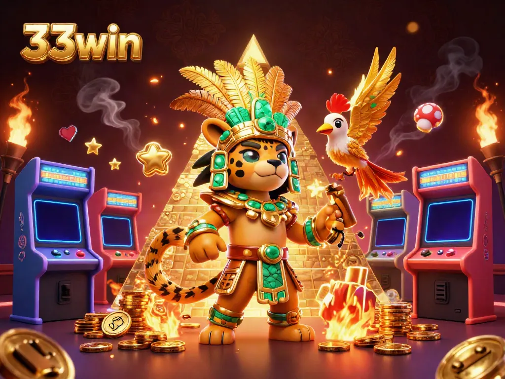 Experience the excitement of 33win casino with vibrant characters and gaming elements.