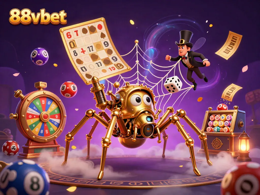 Experience the thrill of 88vbet with a vibrant steampunk casino scene filled with dynamic elements.