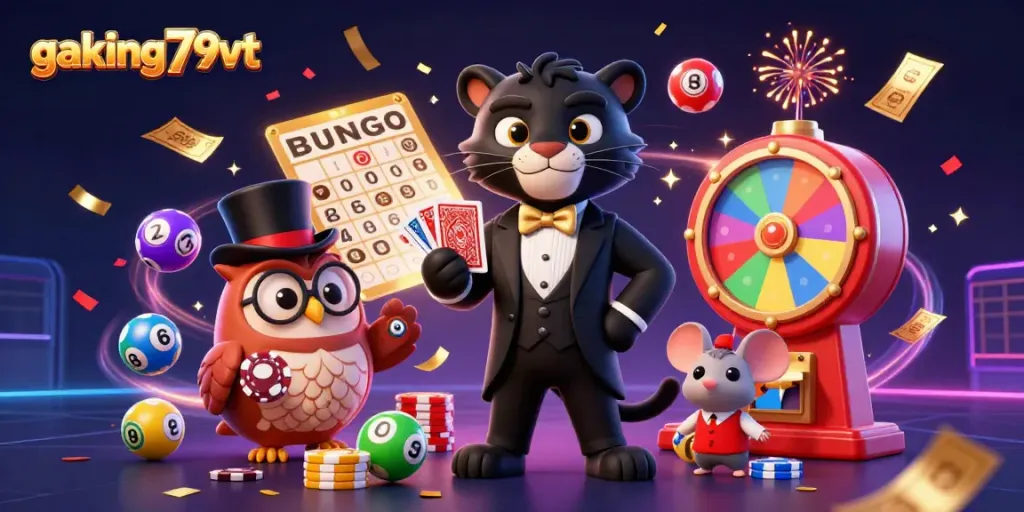 Engage with the thrilling gaming world of gaking79vt featuring a panther dealer amidst colorful lottery games.