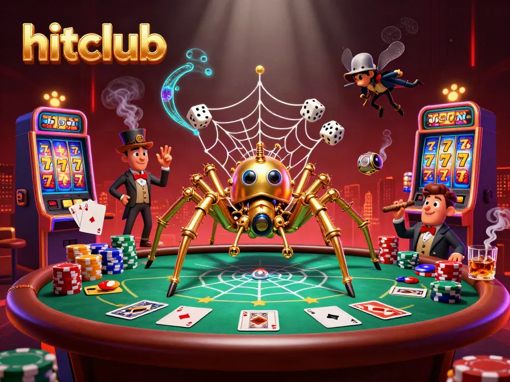 Spin the reels with hitclub’s vibrant casino scene, featuring exciting characters and rich gambling elements.