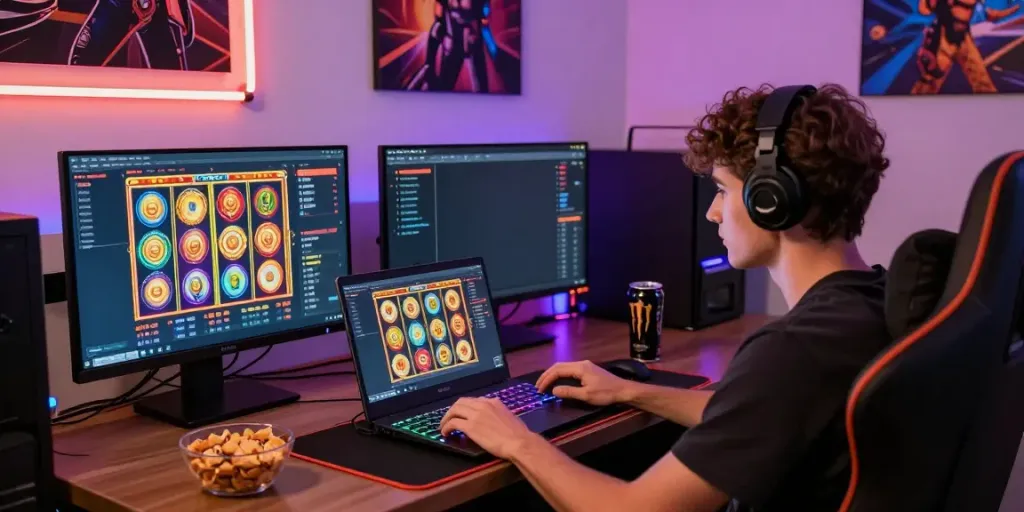 Exciting slot88 gaming scene with a player engaged in dynamic gameplay.